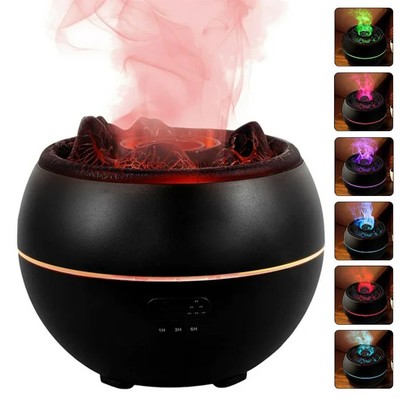 Flammen Aroma Diffuser Vulkan-Diffuser ätherische Öle mit 7 Farben Licht 360ml