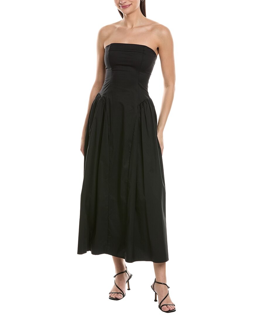 Weworewhat Corset Midi Dress Women's Black 10