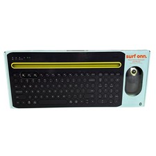 Onn Surf Multi Device Wireless Full Size Keyboard and 3 Button Mouse New