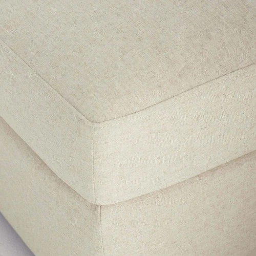 Cyan Design 11450 Sovente 19 inch White Ottoman - Picture 3 of 4