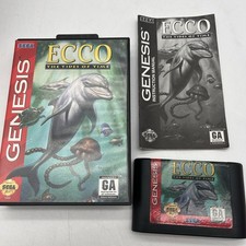 Ecco: The Tides of Time (Sega Genesis, 1994) CIB With Manual Tested NICE!