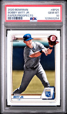 2020 1st Bowman Prospects Bobby Witt Jr. Kansas City Royals Rookie PSA 10