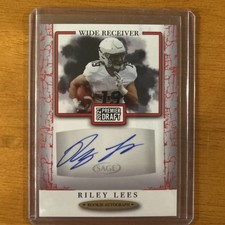 2021 Sage Hit Premier Draft High Series Red Rookie Auto #A165 Riley Lees