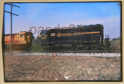 2 RR TRAIN Slide MKCX Morrison Knudsen #9051 EMD SD40M-2 Diesel ...
