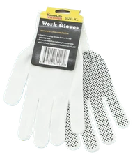 White Knit Gloves with PVC Dot XLarge Assembly/Delicate Items