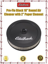 Edelbrock Pro-Flo Black 10" Round Air Cleaner Black w/2" Paper Element 1203