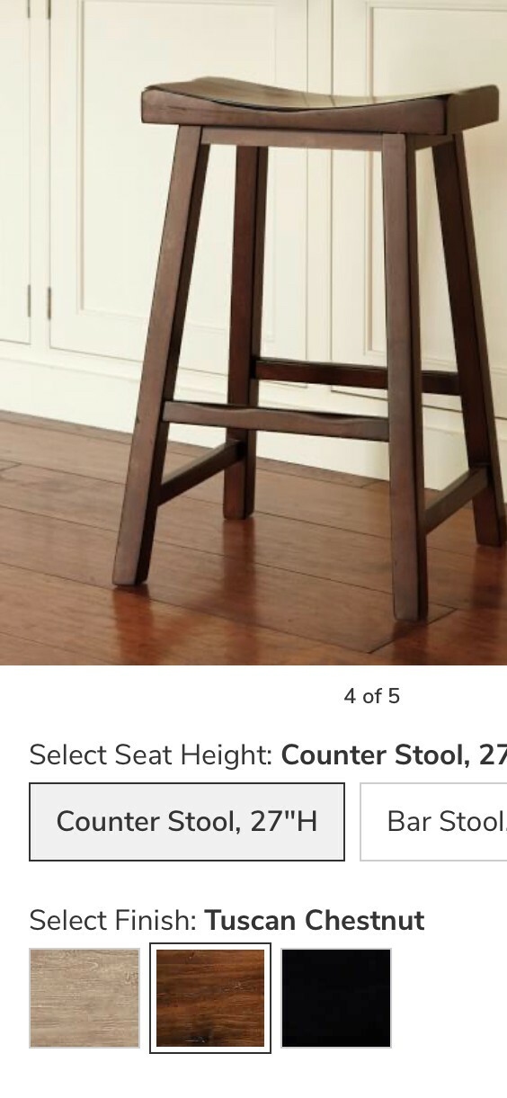 Pottery Barn Chestnut Tibetan Counter Stool 4190430 For Sale