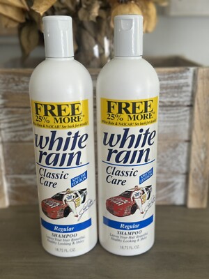 (2) Vintage 90 s White Rain Shampoo - Classic Care 18.75 Oz Each Special Edition