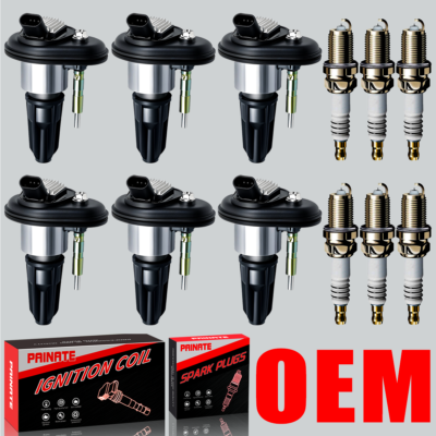#ad 6X OEM Ignition Coil amp; Iridium Spark Plugs For GMC Envoy Chevy Buick 4.2L UF303 $67.81