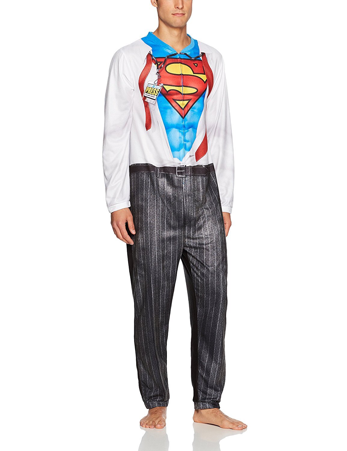Мужской костюм для косплея DC Comics Superman Clark Kent, белый,