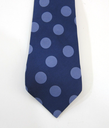Vintage Versace Atelier 100% Silk Blue Purple Black Grey Polka Dot Tie - Picture 7 of 7