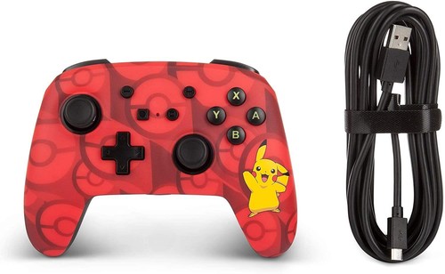 Nintendo Interruptor Pokemon Cable Controlador Red Pikachu Pokeball Por PowerA N - Imagen 4 de 5