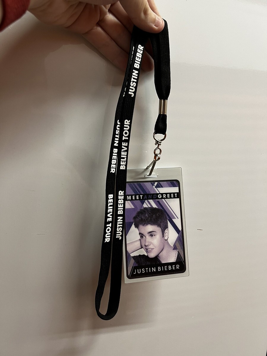 Justin Bieber ジャスティンビーバー カード ストラップ Justin Bieber Meet & Greet Pass from the Believe Tour Lanyard | eBay