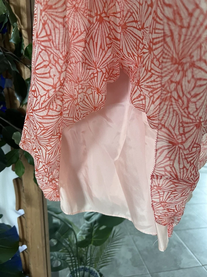 Mini vestido túnica seda jugoso alta costura naranja Foto 4 de 4