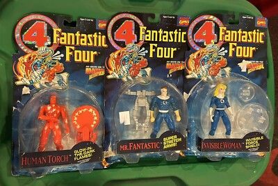 Toy Biz Fantastic Four Action Figures With Open Cards