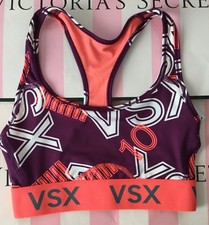 New Victorias Secret XSmall VSX Multi color The Player Racerback Sports Bra 4630