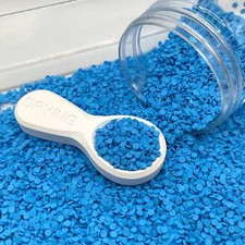 FAKE 3MM Blue Round Circle Disc Polymer Clay Sprinkle NOT EDIBLE D17-07