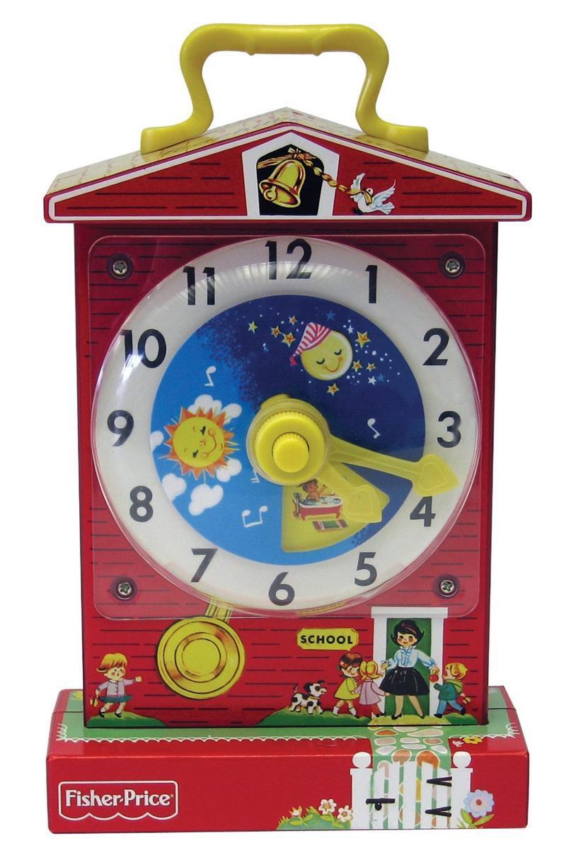 Fisher Price Classics Music Box Teaching Clock #1698 Musical, Teaches Time