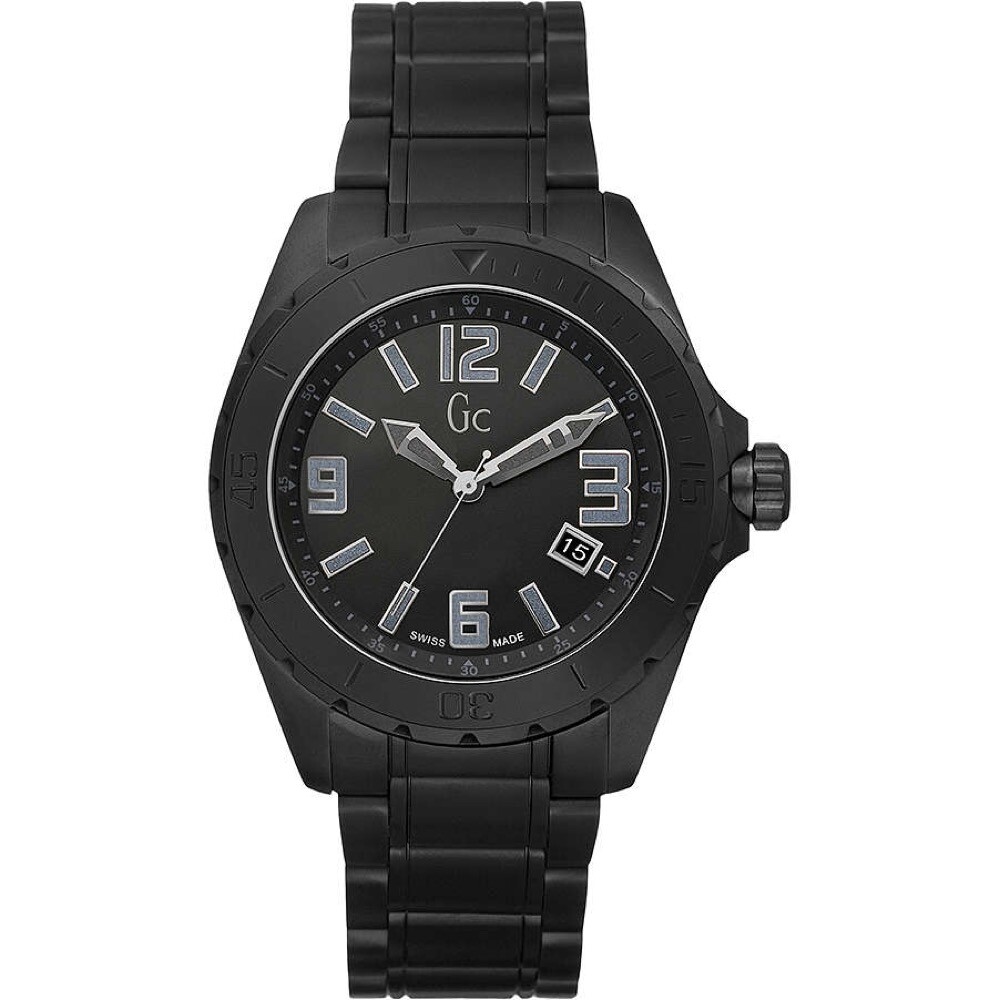 GUESS COLLECTION Unisex Reloj X85012G2S SWISS MADE Negro Zàfiro Cerámica GC