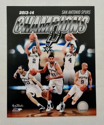 San Antonio Spurs 2014 NBA Champs 8x10Photo Tim Duncan Tony Parker Manu  Ginobili