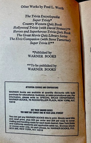 The Complete Unabridged Super Trivia Encyclopedia 1st Edition 1978 Fred L Worth - Picture 8 of 10