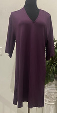 NWT Zara Trafaluc Plum Ribbed Knit Long Sleeve Shift Dress Size M, 129