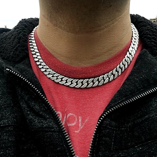 Men's Cuban Chain Choker Dust /Cut 