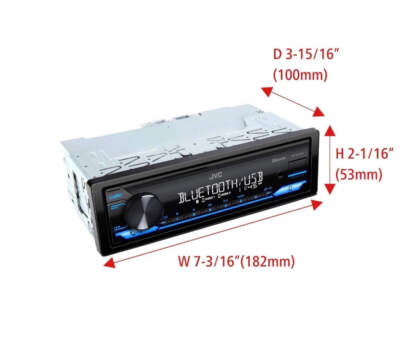 JVC Bluetoothオーディオ機器 JVC KD-SX27BT Car Stereo with Bluetooth, 100W Digital Media