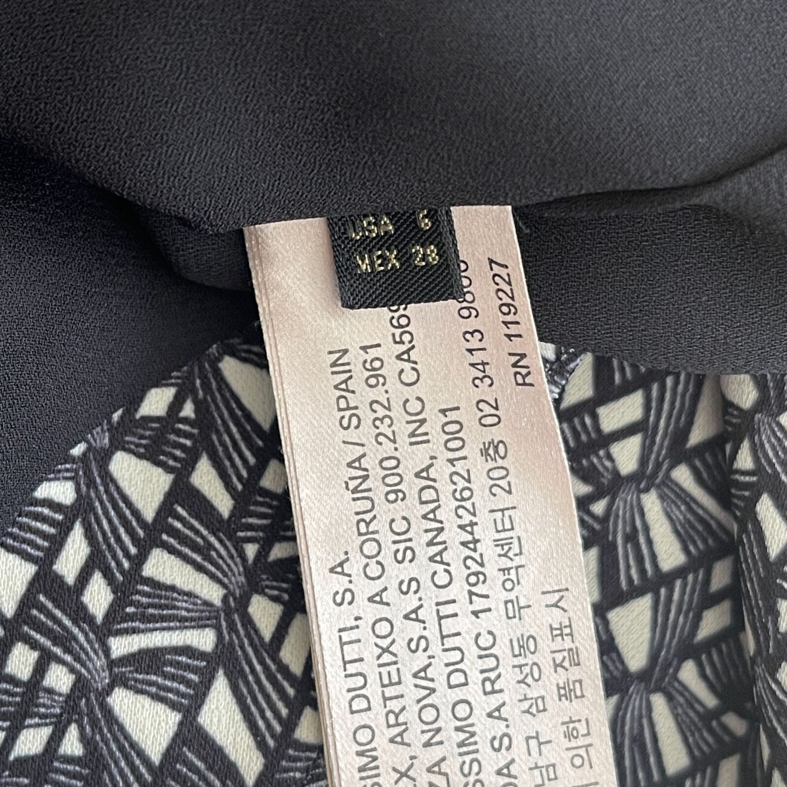 Massimo Dutti Black Geometric Pattern Sleeveless … - image 6