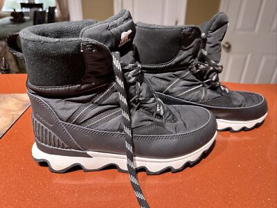 SOREL Black Kinetic Sport Waterproof Snow Boots Women's NL3775