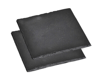 KESPER 38110 Untersetzer aus Schiefer 13 x 13 cm, 2er Pack / Glasuntersetzer