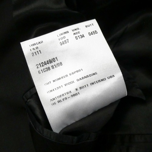 1 MENSWEAR Ralph Lauren Black Label Italy Solid Anthony Suit Jacket 38 NR SH - Picture 13 of 15