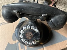 Bell Systems D1 Black Cradle Telephone Rotary Dial & Headset