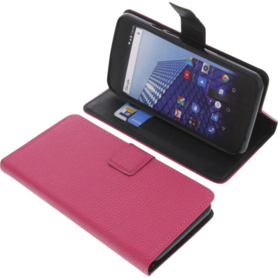 Tasche für Archos Access 50 4G Book-Style Schutz Hülle Handytasche Buch Pink