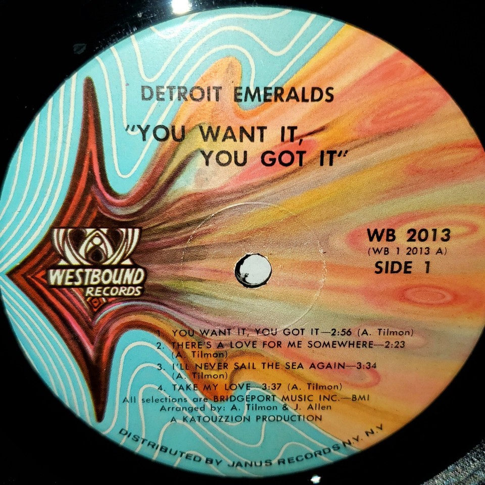 DETROIT EMERALDS You Want It, You Got It LP VG+ Plays Well 1972
