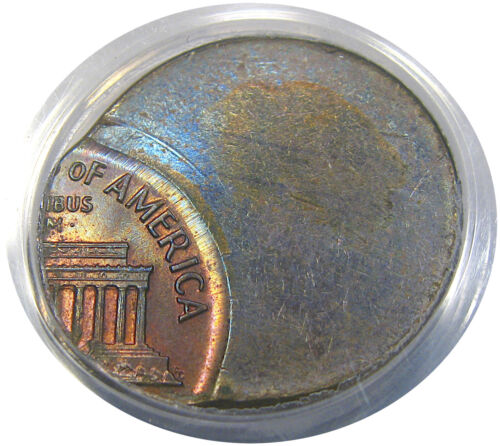 1968-D 1C ANACS MS63RB MINT ERROR LINCOLN ~ GREAT COLOR & 80% OFF-CENTER! - Picture 4 of 6
