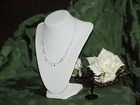 Sterling Silver Oval Crystal Jewel Necklace Earring Set Mid Century Modern  — photo 8