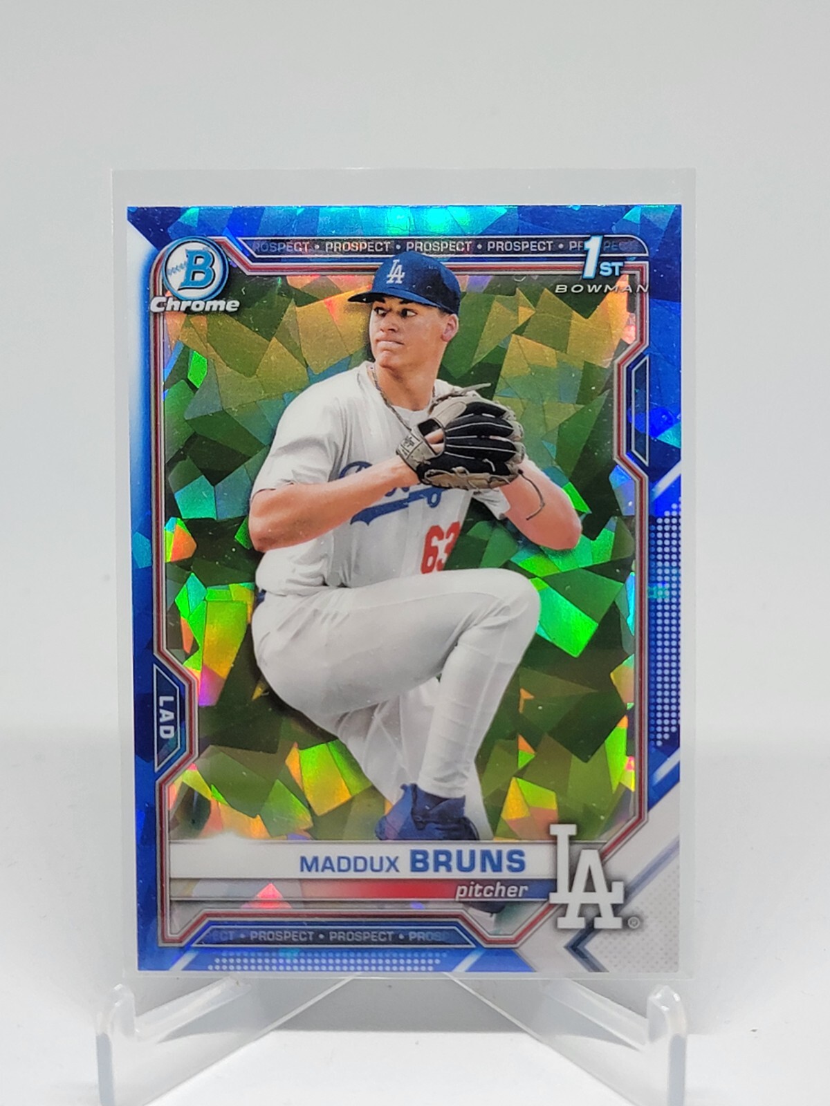 Maddux Bruns 2021 Bowman Draft Sapphire Edition #BDC-126 F6B