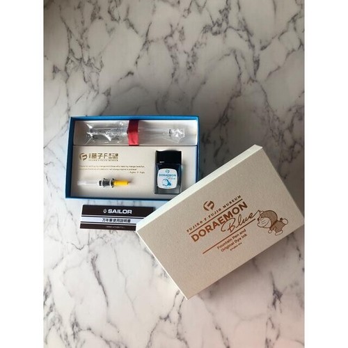 Doraemon Fountain Pen Fujiko F Fujio Museum 10th Anniversary Limited Nib MF NEW - Picture 7 of 10