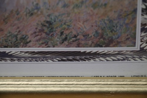 Claude Monet  "Women with the Parasol”,8x10, Gold framed 1989 Bernard Picture Co - Picture 4 of 5