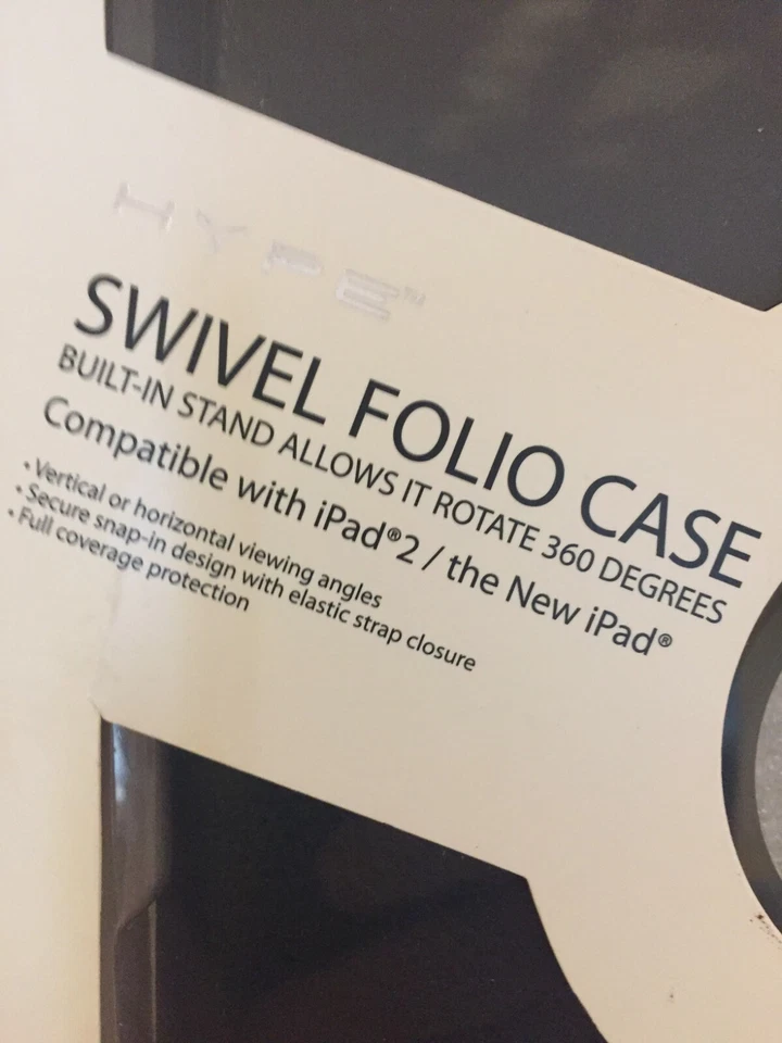 360 Degree Rotating Leather Swivel Stand Case Cover For Apple iPad 2 / 3 / 4 - Image 4 of 4