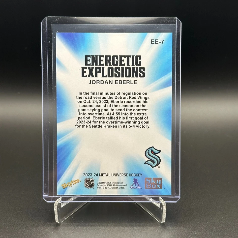 2023-24 SkyBox Metal Universe JORDAN EBERLE #EE-7 Energetic Explosions - Image 2 of 4