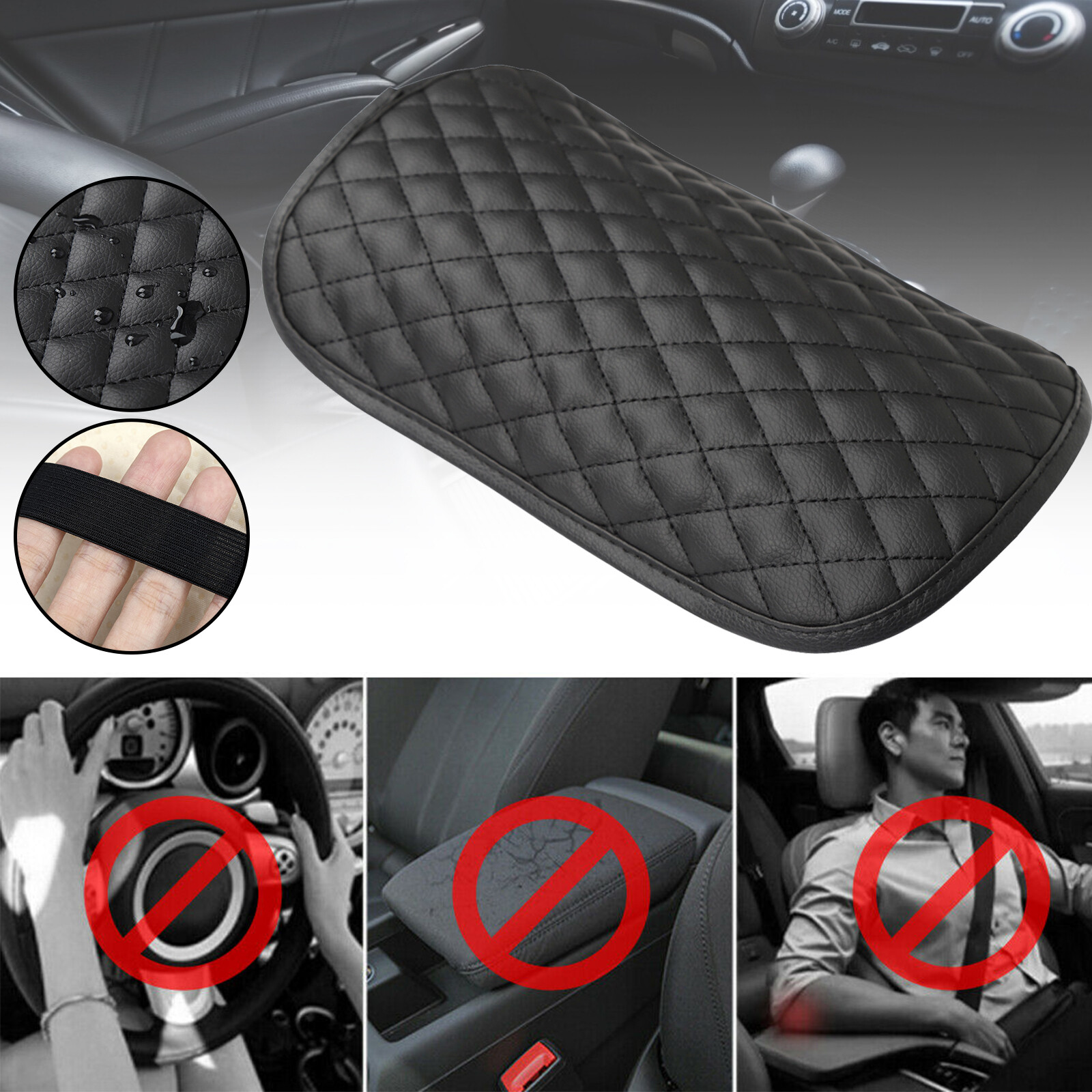 Universal Car Armrest Pad Mat Cover Center Console Box Cushion Protector