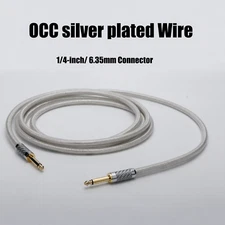  HiFi OCC Audio Cord Mono 6.35mm TS to 6.35mm Plug Amplifier Guitar Speaker Wire