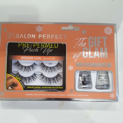Salon Perfect Glam Gift Set, 671 Lash & 2-Pack Mini Nail Lacquers, She's A Star,
