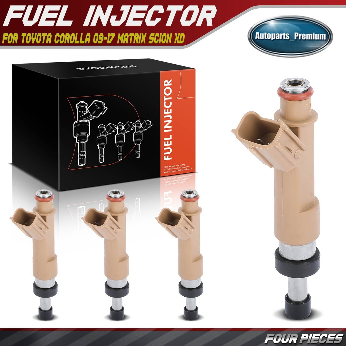 4x Fuel Injector For 2017-2020 Hyundai Accent Kia Rio Soul Hatchback
