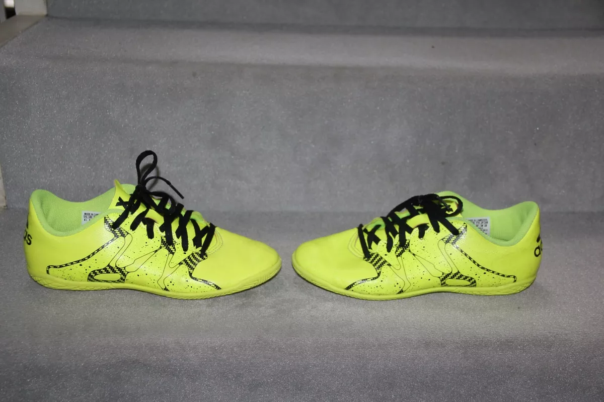 ADIDAS X 15 PRIMEKNIT HALLE neongelb schwarzer Fussball Hallen