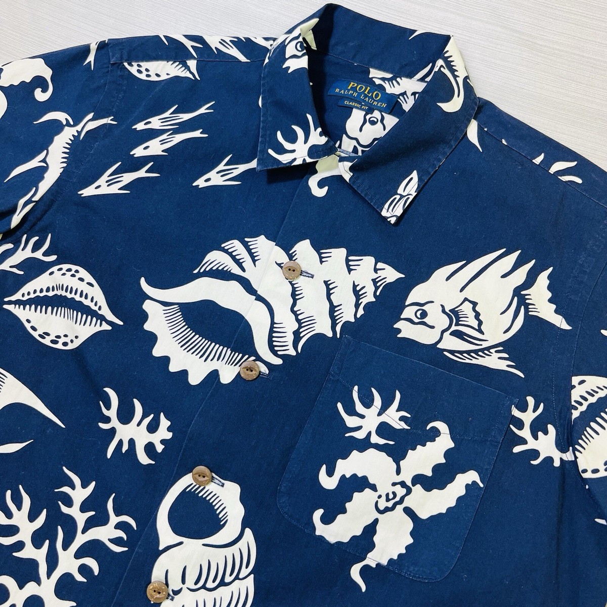 Polo Ralph Lauren Reef Life Vacation Shirt Men's Size Medium Hook