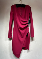 Lulus Medium Fully Adore Bodycon Dress Deep Red Asymmetrical Hem New