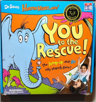 Dr. Seuss Horton hears a who!  You to the rescue game Ages 4-8  COMPLETE